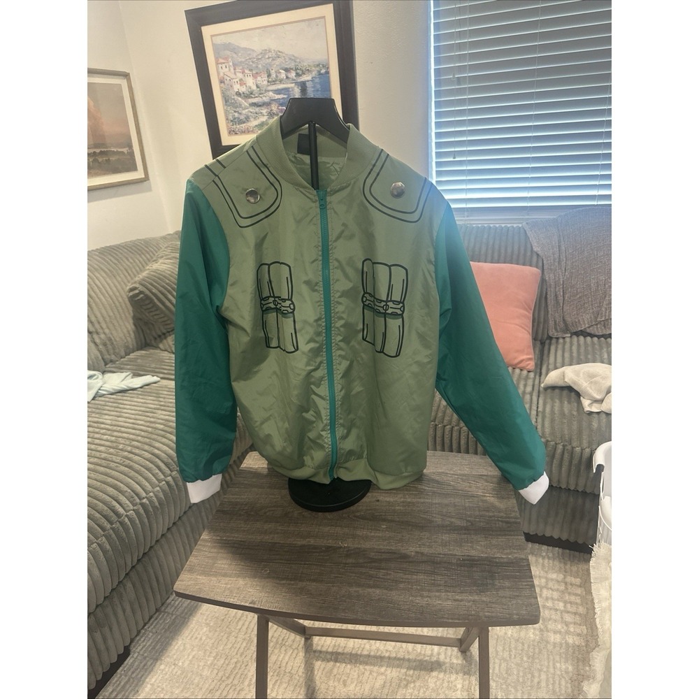 Naruto Shippuden Lightweight Windbreaker Jacket Zip Up Zipper Mens size Medium M